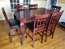 实木餐桌+6餐椅